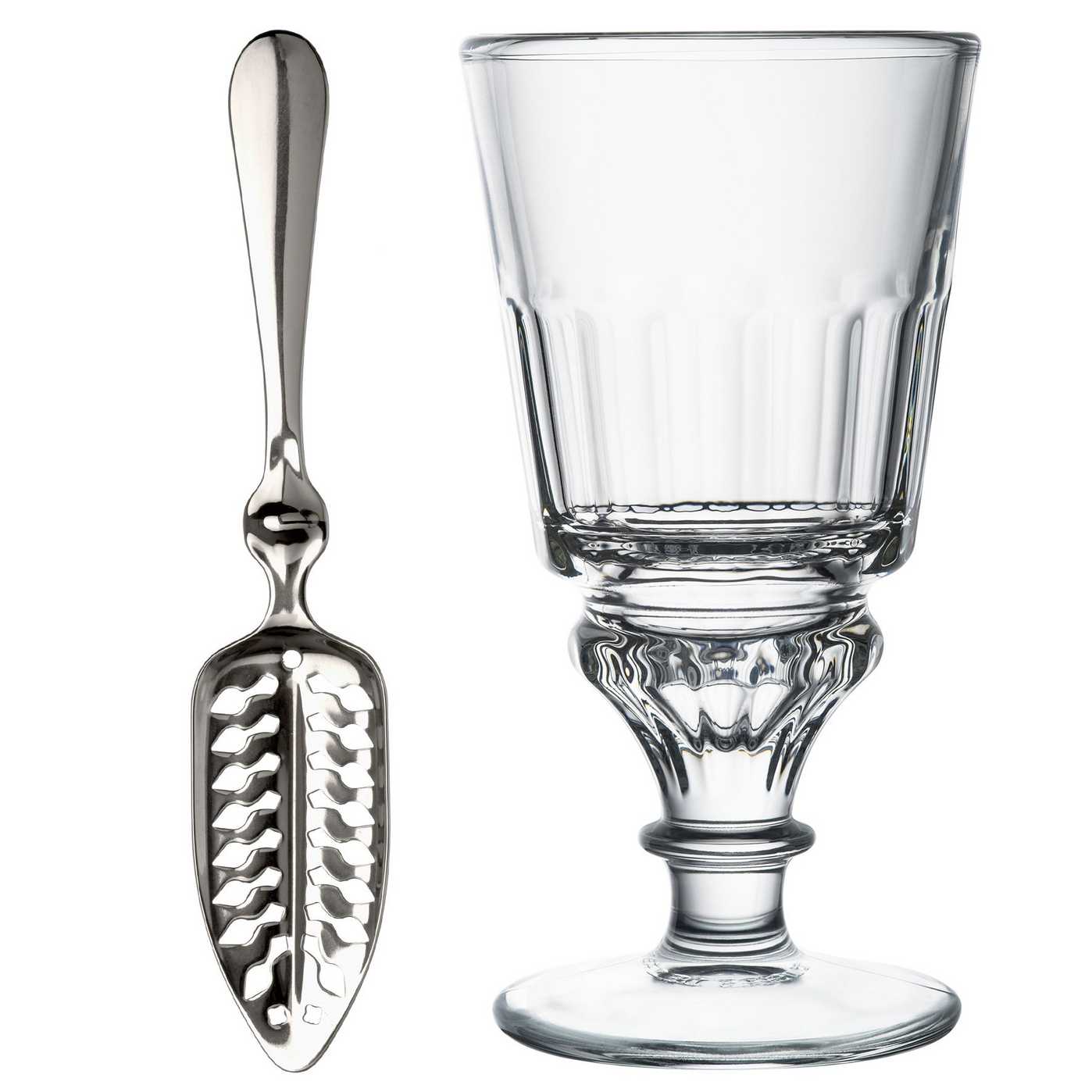 Coffret - 2 verres à absinthe Pontarlier & 1 cuillère à absinthe