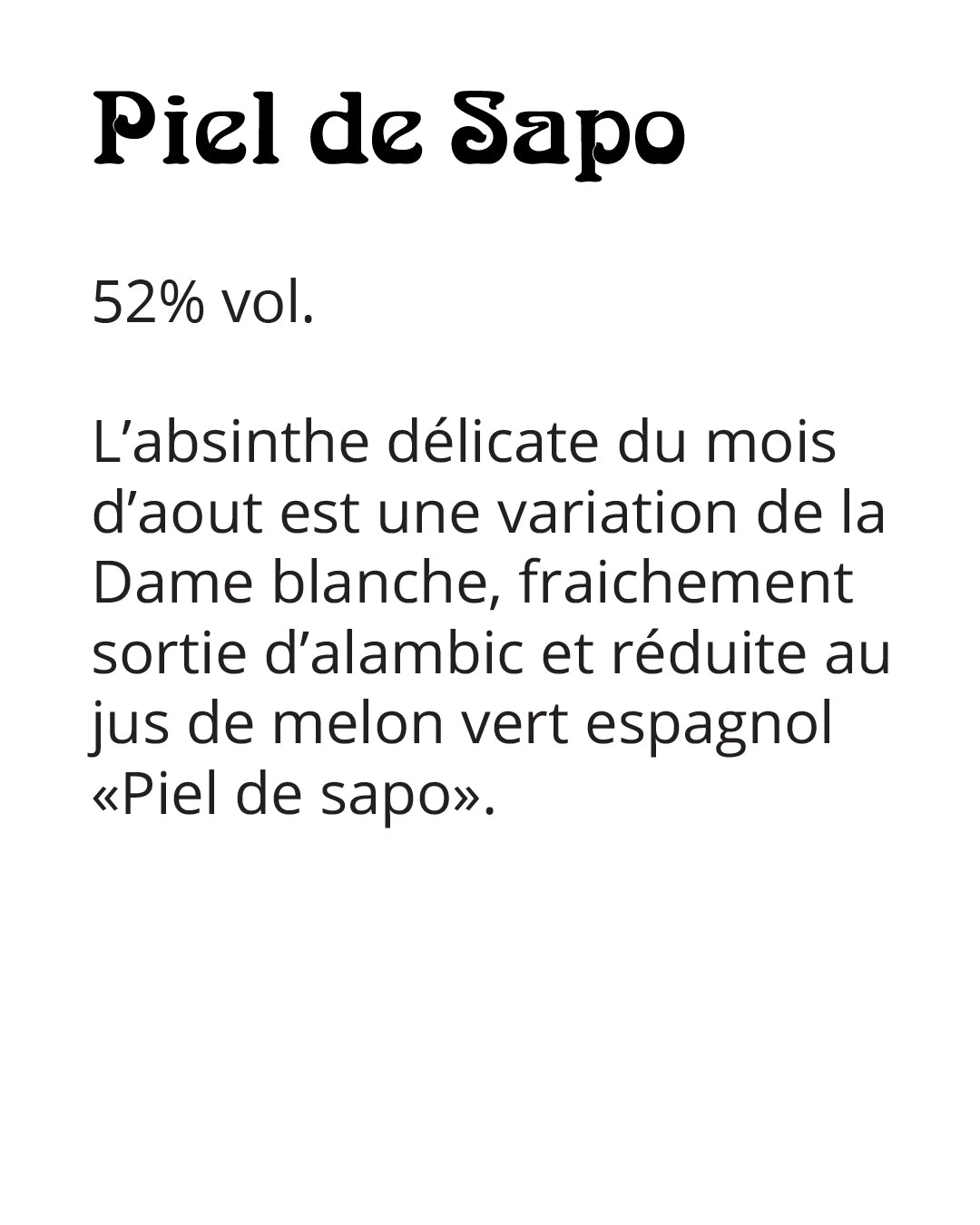 Mensuelle - Août 2026 - Piel de sapo